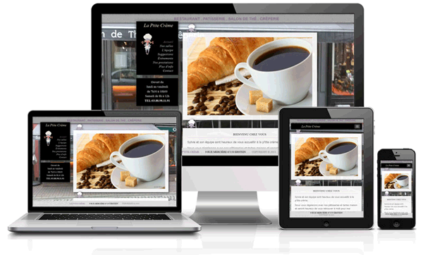 salon de thé web responsive